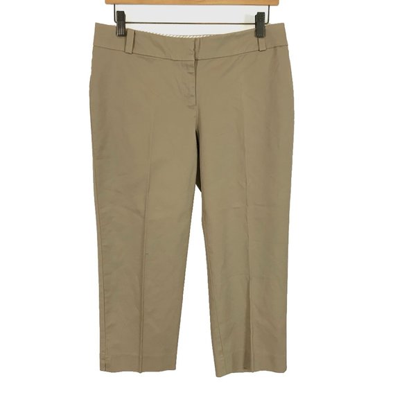 NWT Womens Petite Size 6 6P 6x23 Talbots Signature Tan Capri Chino Cropped Pants - Picture 1 of 3